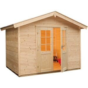 Holz-Gartenhaus/Gerätehaus Klassik 3024 Softline natur BxT: 301 cm x 235 cm