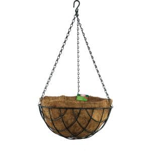 Belissa Hanging Basket Schwarz inkl. Kokoseinsatz  Ø 55 cm