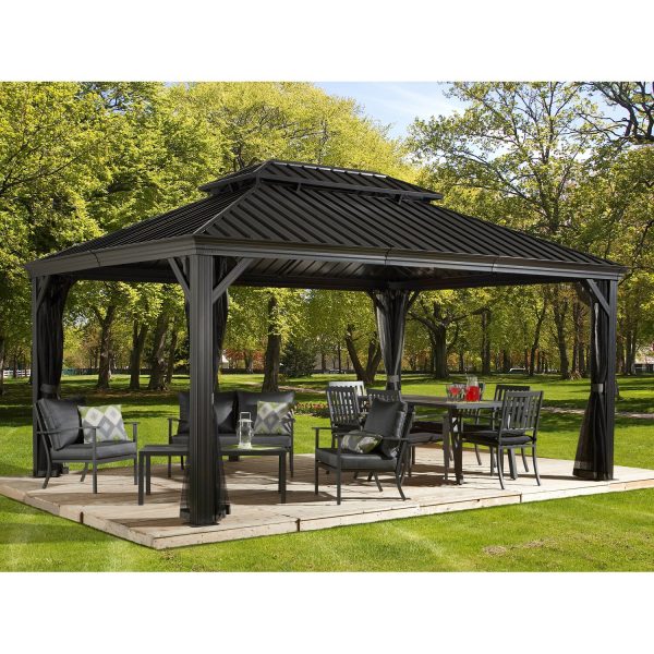 Sojag Aluminium-Pavillon Messina 12 x 16 Anthrazit 363 cm x 483 cm x 307 cm