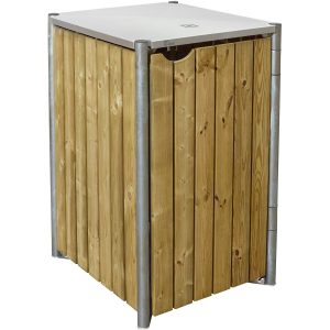 Hide Mülltonnenbox Holz 81 cm x 70 cm x 116 cm Natur