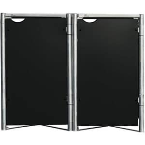 Hide Mülltonnenbox Kunststoff für 2 Tonnen 81 cm x 140 cm x 116 cm Schwarz