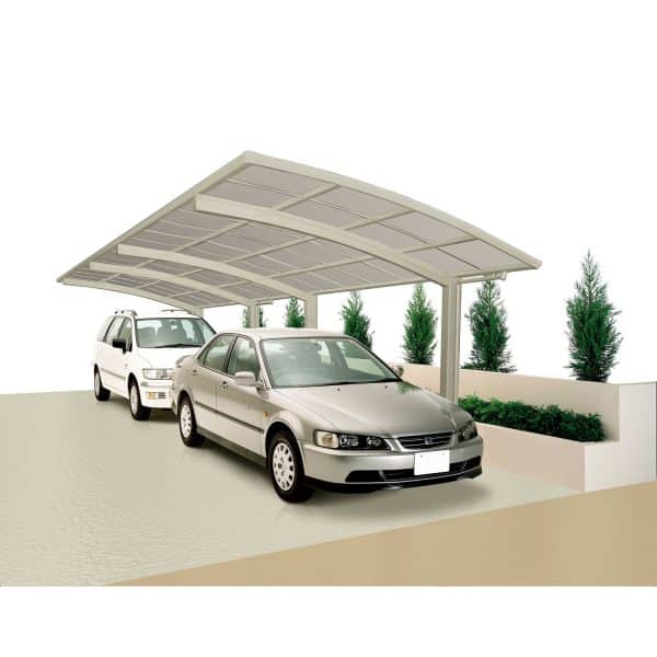 Ximax Carport Portoforte-60 Tandem Edelstahl-Look