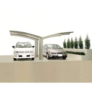 Ximax Carport Portoforte-80 Y-Ausführung Edelstahl-Look