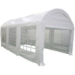 Siena Garden Event Pavillon 3x6 m Gestell aus Stahl Weiß Bezug aus Polyethylen