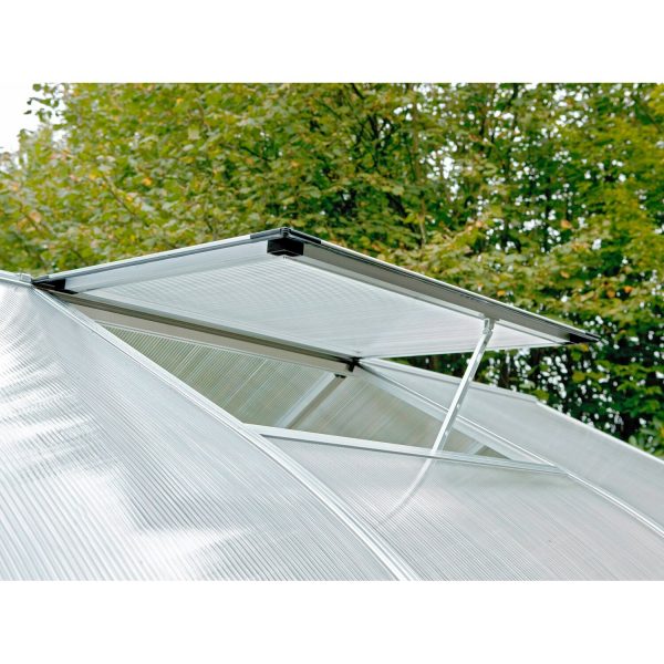 Dachfenster für KGT-Gewächshäuser mit 16 mm Verglasungsstärke Alu blank
