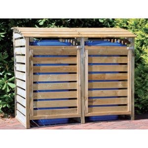 T & J Mülltonnenbox Henri für 2 Tonnen Holz imprägniert