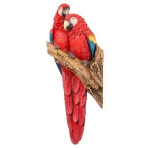 Deko-Figur Vogel Papagei 40 cm zur Wandmontage