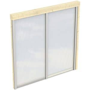 Skan Holz Polycarbonat Seitenwand für Terrassenüberdachung 250/239 cm Tiefe