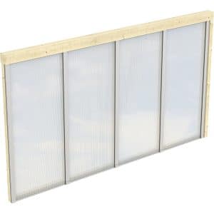 Skan Holz Polycarbonat Seitenwand für Terrassenüberdachung 400/389 cm Tiefe