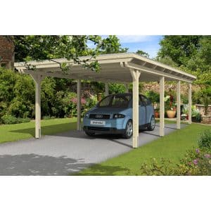 Skan Holz Flachdach-Einzelcarport Emsland 404 cm x 846 cm