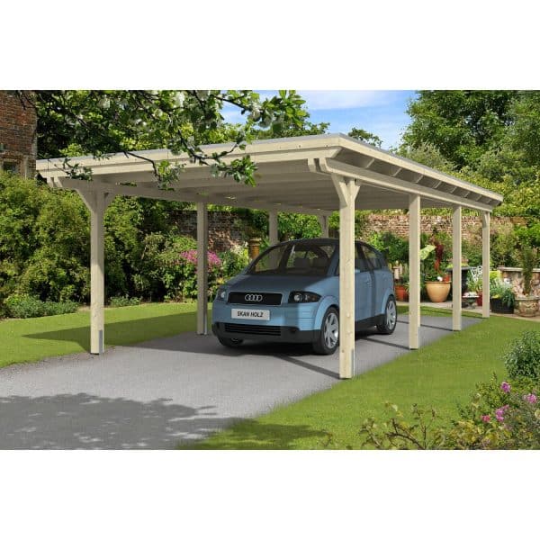 Skan Holz Flachdach-Einzelcarport Emsland 404 cm x 846 cm