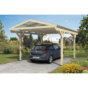 Skan Holz Satteldach-Carport Westerwald 362 cm x 541 cm gerade Kopfbänder