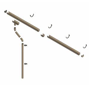 Skan Holz Kunststoff-Regenrinne 1000 cm für Satteldach-Carport Braun
