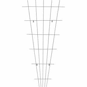 Fächerspalier 150 cm x 75 cm Anthrazit