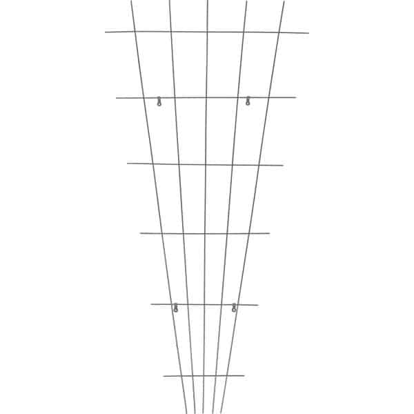 Fächerspalier 150 cm x 75 cm Anthrazit