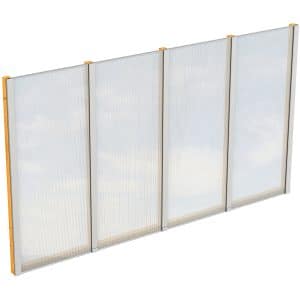 Skan Holz Seitenwand m. Polycarbonatplatten (FS) 355 x 200 cm Fichte Eiche hell