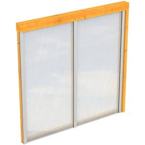 Skan Holz Seitenwand m. Polycarbonatplatten (WA) 205 x 200 cm Fichte Eiche hell