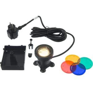 Ubbink Aqualight 30 - LED - Unterwasserleuchte 4 Farbscheiben Trafo 12V MR16
