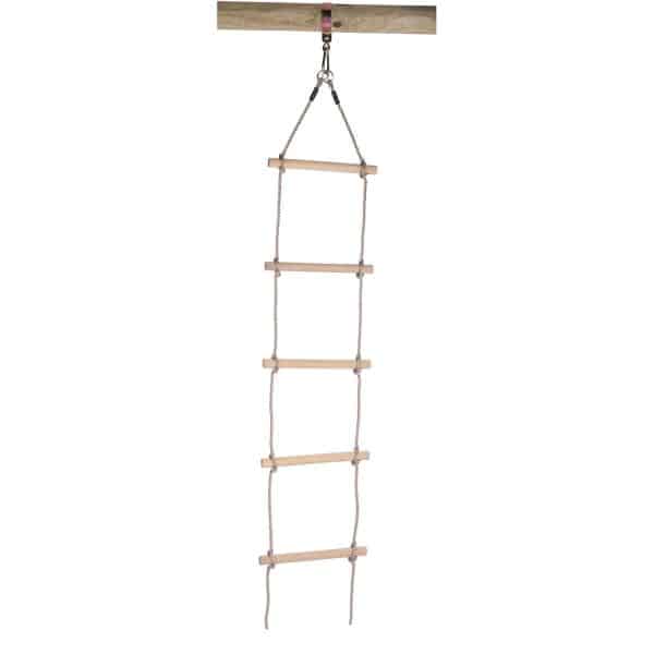SwingKing Strickleiter 5 Sprossen Holz 2 Ringe