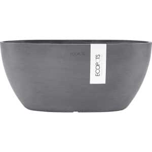 Ecopots Pflanzschale Sofia 30 cm x 13 cm Oval Grau