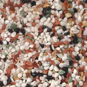 Aquarienzier natur weiss/bunt 2-4mm 5kg