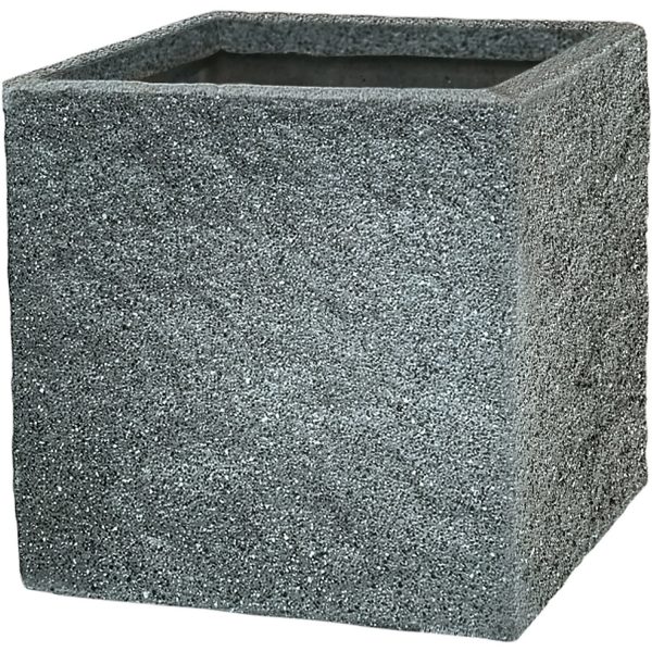 Pflanzgefäß Revens Glatt 29 cm x 30 cm x 30 cm Dunkelgrau