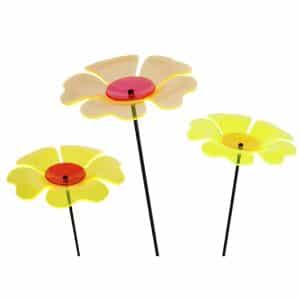 Deko-Gartenstecker Lichtspiel Mohnblume 95 cm