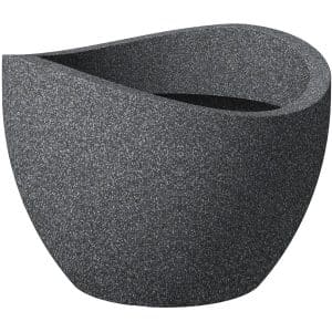 Scheurich Pflanzgefäß Wave Globe Ø 30 cm Schwarz-Granit