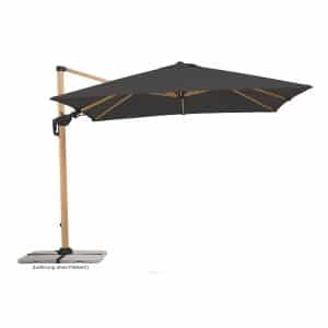 Schneider Ampelschirm Rhodos Twist Woody Anthrazit 300 x 300 cm