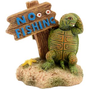 Aquarium-Dekofigur Schildkröte No Fishing