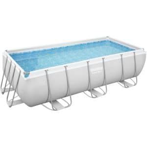 Bestway® Power Steel  Frame Pool-Set Lichtgrau 404 x 201 x 100 cm m. Filterpumpe