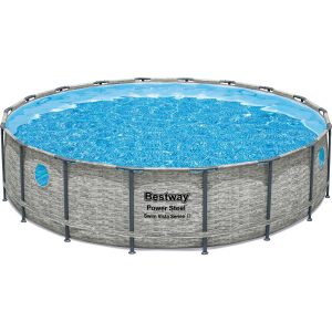 Bestway Stahlrahmenpool Power Steel Swim Vista Series Ø 549 cm x 122 cm Rund