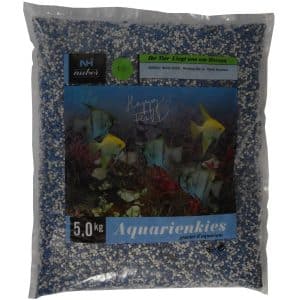 Nuber Aquarien-Zierkies 2 - 3 mm Blau-Weiß 5 kg