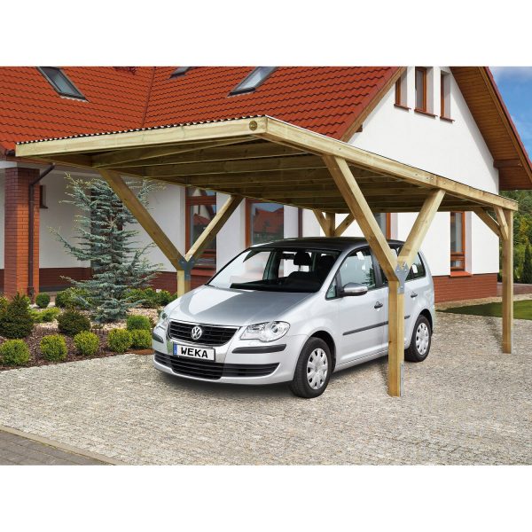 Weka Stahldach-Einzelcarport Mugello A 306 cm x 606 cm