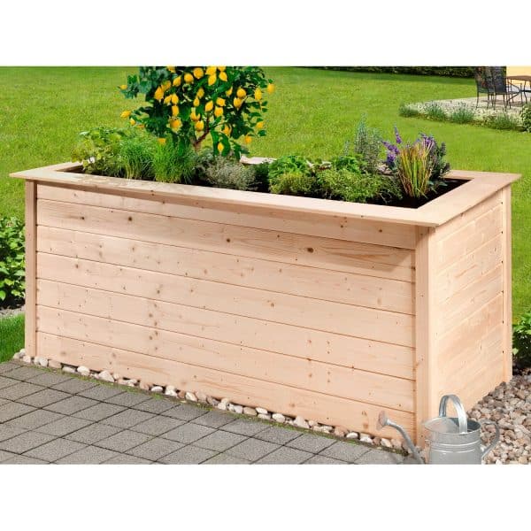 Weka Hochbeet Herba 205 cm x 80 cm x 81 cm Naturbelassen