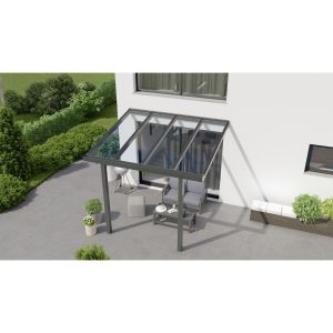 Terrassenüberdachung Professional 300 cm x 200 cm Anthrazit Struktur Glas