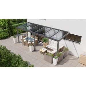 Terrassenüberdachung Professional 600 cm x 300 cm Anthrazit Struktur PC Klar