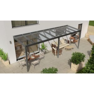 Terrassenüberdachung Professional 700 cm x 350 cm Anthrazit Struktur Glas