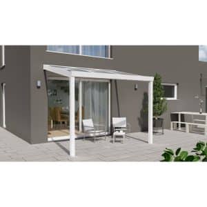 Terrassenüberdachung Professional 300 cm x 250 cm Weiß PC Klar