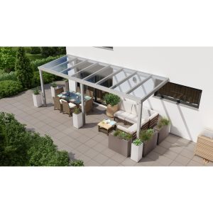 Terrassenüberdachung Professional 600 cm x 250 cm Grau Struktur Glas