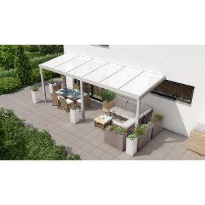 Terrassenüberdachung Professional 600 cm x 250 cm Grau Struktur PC Opal