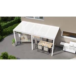 Terrassenüberdachung Professional 500 cm x 250 cm Weiß PC Opal