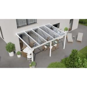 Terrassenüberdachung Professional 500 cm x 300 cm Weiß PC Klar