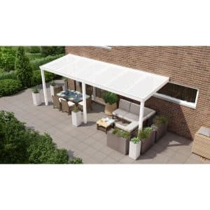 Terrassenüberdachung Professional 600 cm x 200 cm Weiß PC Opal