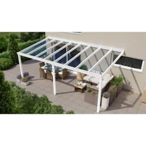 Terrassenüberdachung Professional 600 cm x 350 cm Weiß Glas