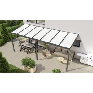 Terrassenüberdachung Basic 700 cm x 300 cm Anthrazit Glanz PC Opal