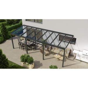 Terrassenüberdachung Basic 700 cm x 300 cm Anthrazit Glanz Glas
