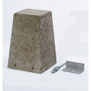 Betonfuß Standard ohne Regenwasserablauf 10 cm x 10 cm x 93 cm