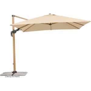 Schneider Ampelschirm Rhodos Twist Woody Natur 300 cm x 300 cm