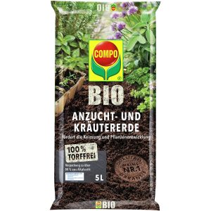 Compo Bio Anzucht- und Kräutererde Torffrei 5 l